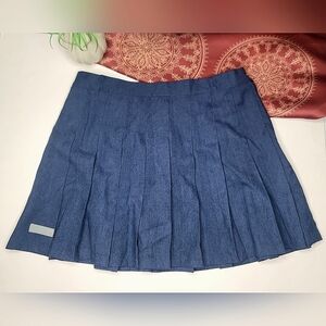Simply Southern Pleated Skirt Navy Blue Size Large NWT